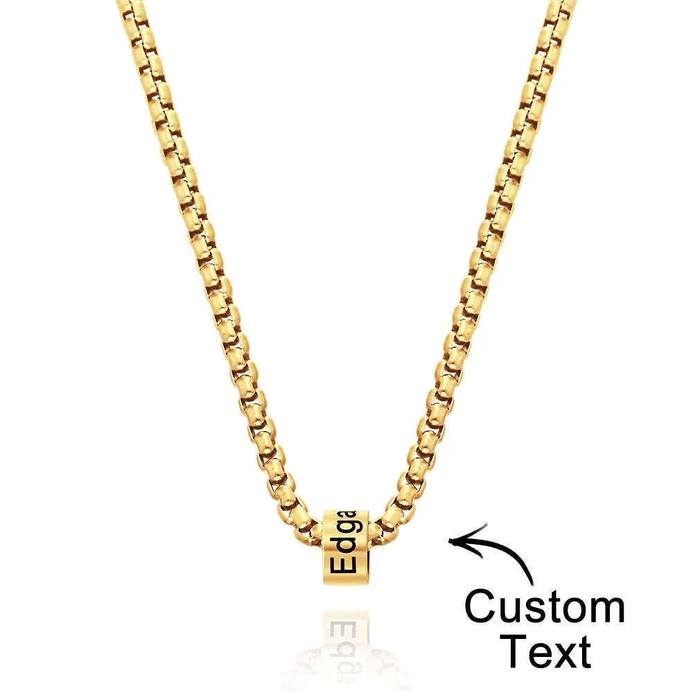 Men's Necklace Bead Collarbone Chain Men's Custom Gift