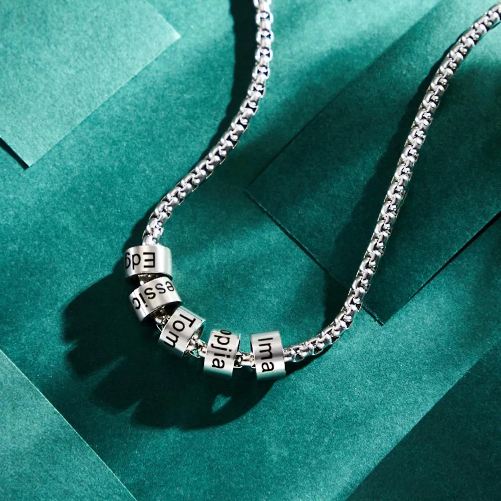 Men's Necklace Bead Collarbone Chain Men's Custom Gift