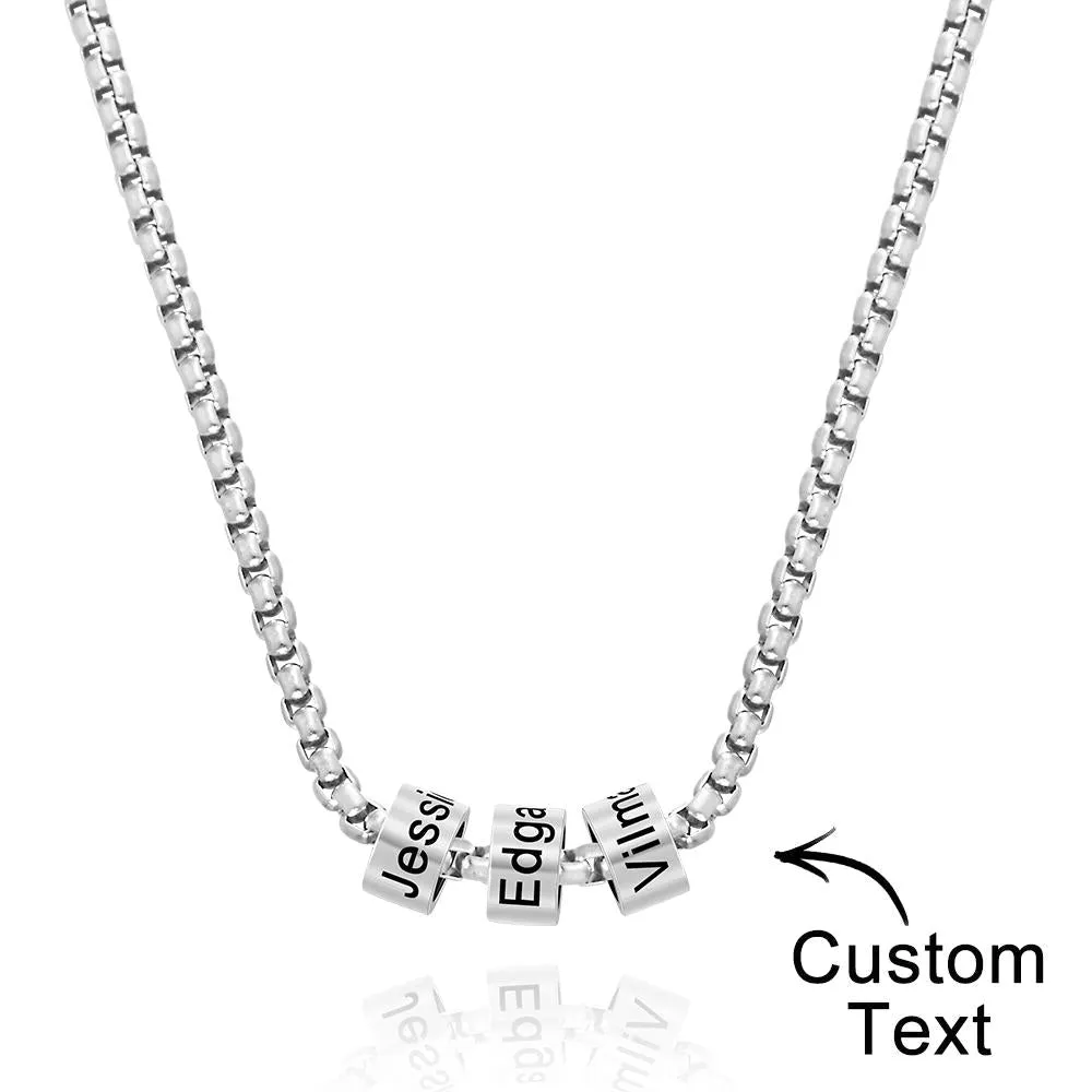 Men's Necklace Bead Collarbone Chain Men's Custom Gift