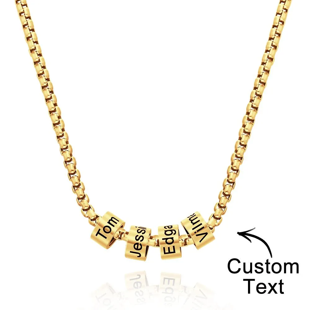 Men's Necklace Bead Collarbone Chain Men's Custom Gift