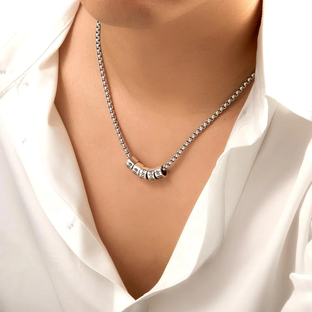 Men's Necklace Bead Collarbone Chain Men's Custom Gift
