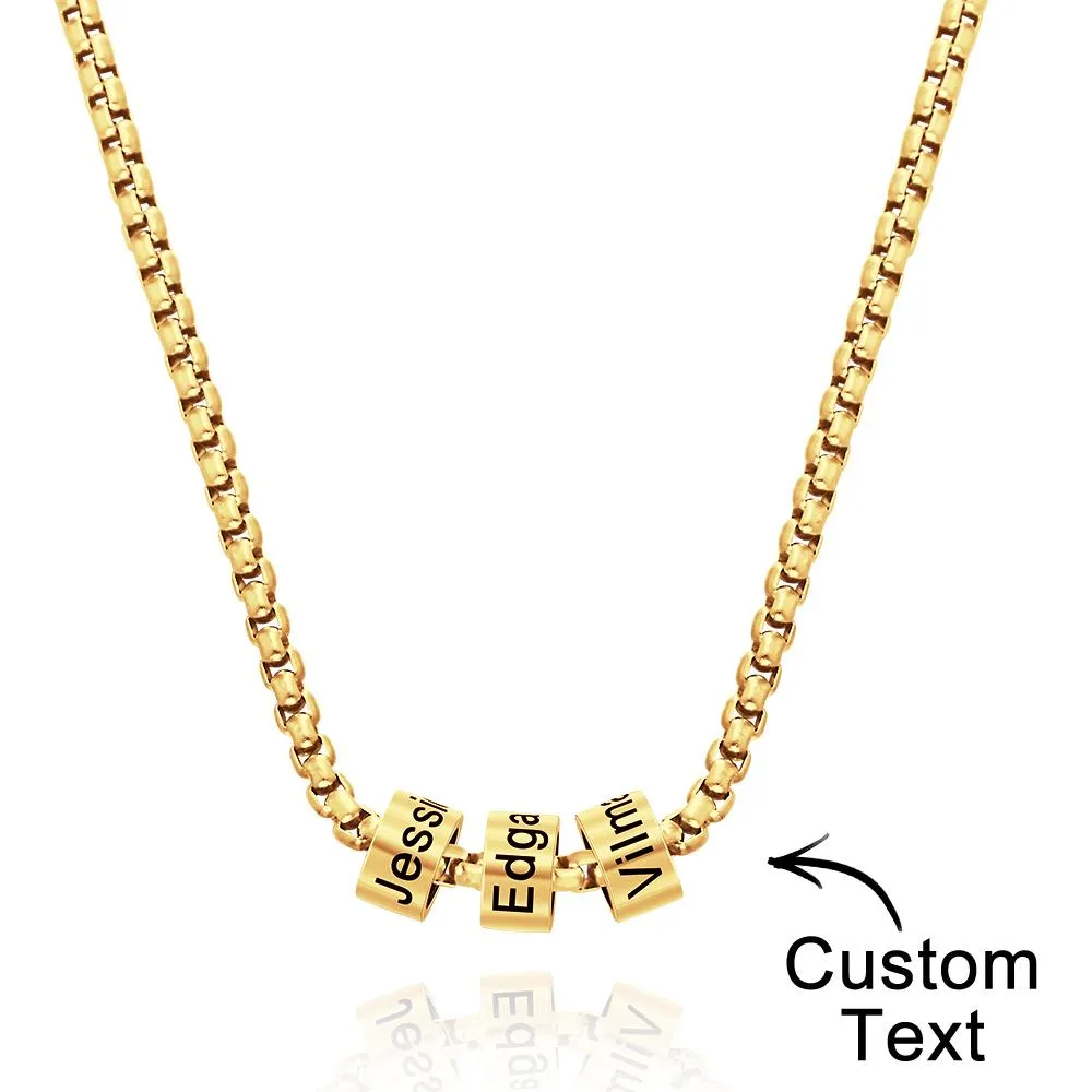 Men's Necklace Bead Collarbone Chain Men's Custom Gift
