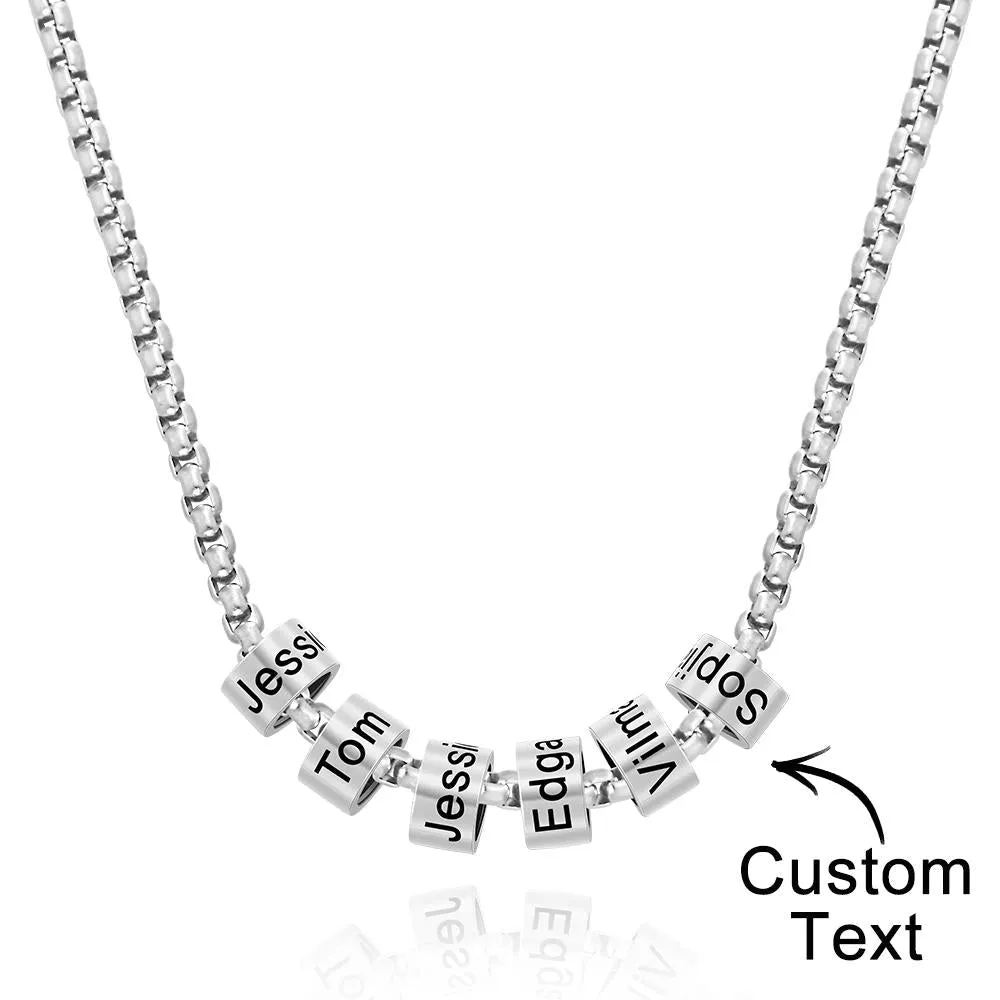 Men's Necklace Bead Collarbone Chain Men's Custom Gift