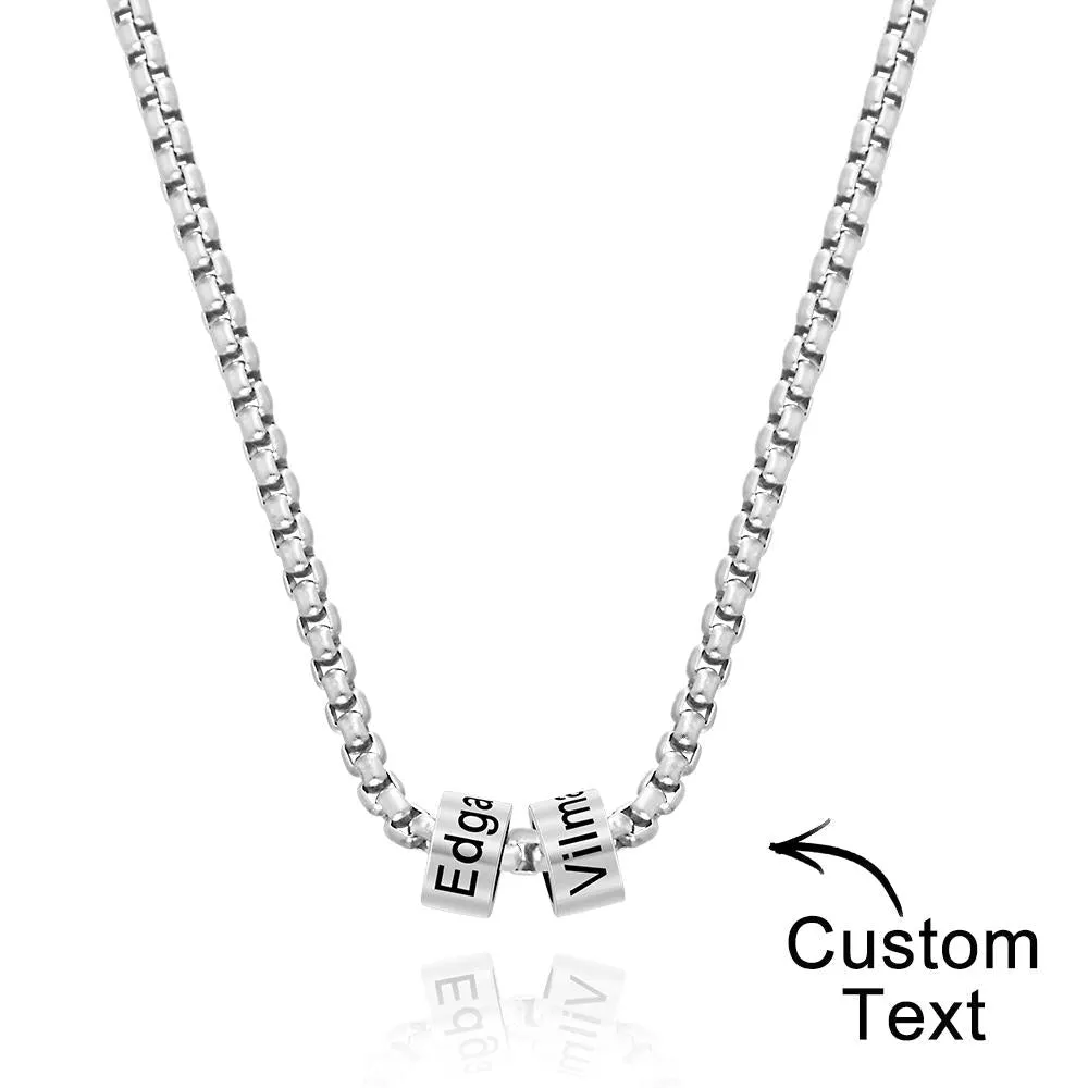 Men's Necklace Bead Collarbone Chain Men's Custom Gift