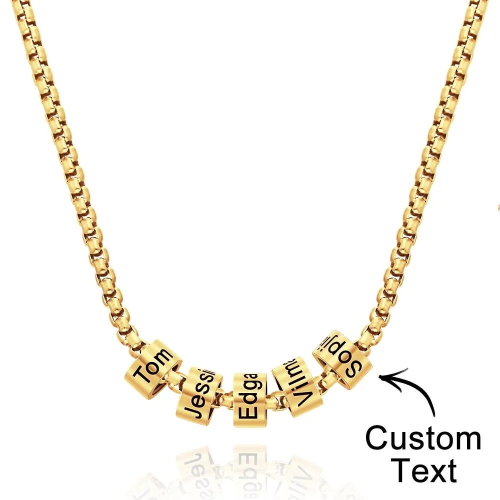 Men's Necklace Bead Collarbone Chain Men's Custom Gift