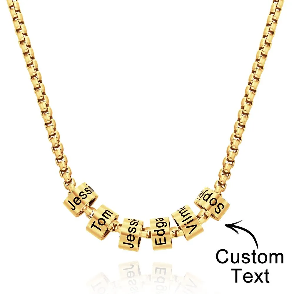 Men's Necklace Bead Collarbone Chain Men's Custom Gift