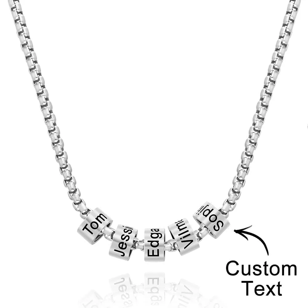 Men's Necklace Bead Collarbone Chain Men's Custom Gift