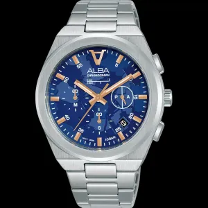 Mens Silver Stainless Steel Chronograph AT3H53X1