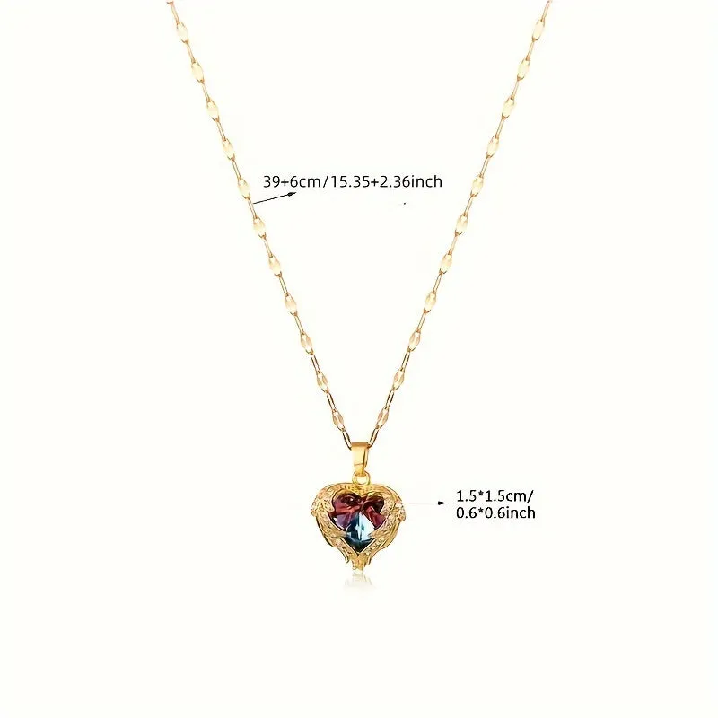 Men's Stainless Steel LOVE Heart Pendant Necklace