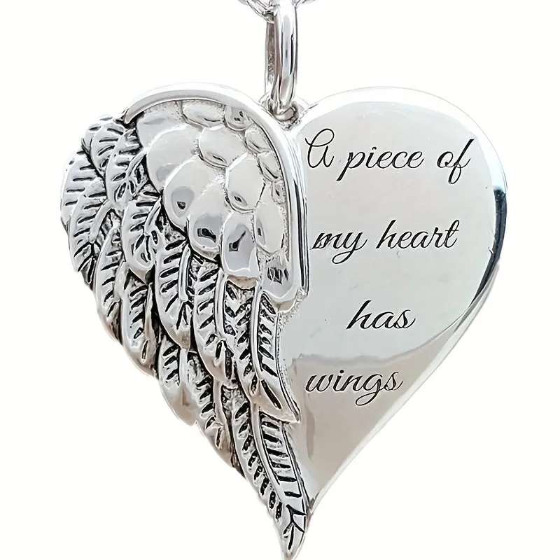 Men's Wings Heart Pendant Couple Necklace