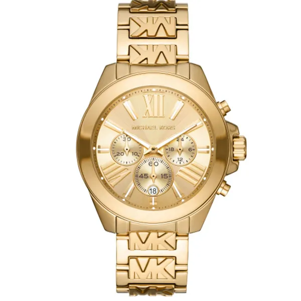 Michael Kors Wren Gold Stainless Steel Gold Dial Chronograph Quartz Watch for Ladies - MK6952