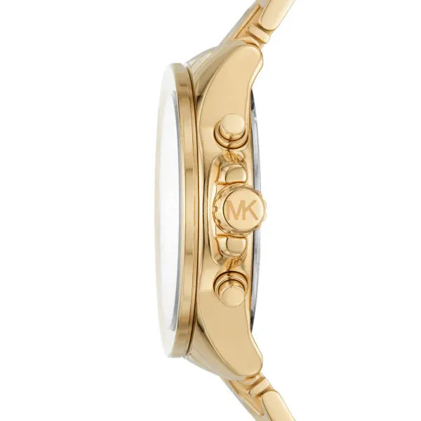 Michael Kors Wren Gold Stainless Steel Gold Dial Chronograph Quartz Watch for Ladies - MK6952