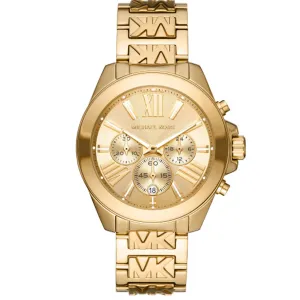 Michael Kors Wren Gold Stainless Steel Gold Dial Chronograph Quartz Watch for Ladies - MK6952
