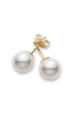 Mikimoto Stud Earrings Akoya Pearl White 7.5mm A PES751K