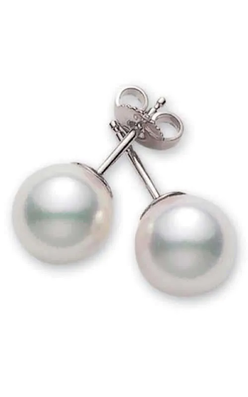 Mikimoto Stud Earrings Akoya Pearl White 7mm A  PES702W
