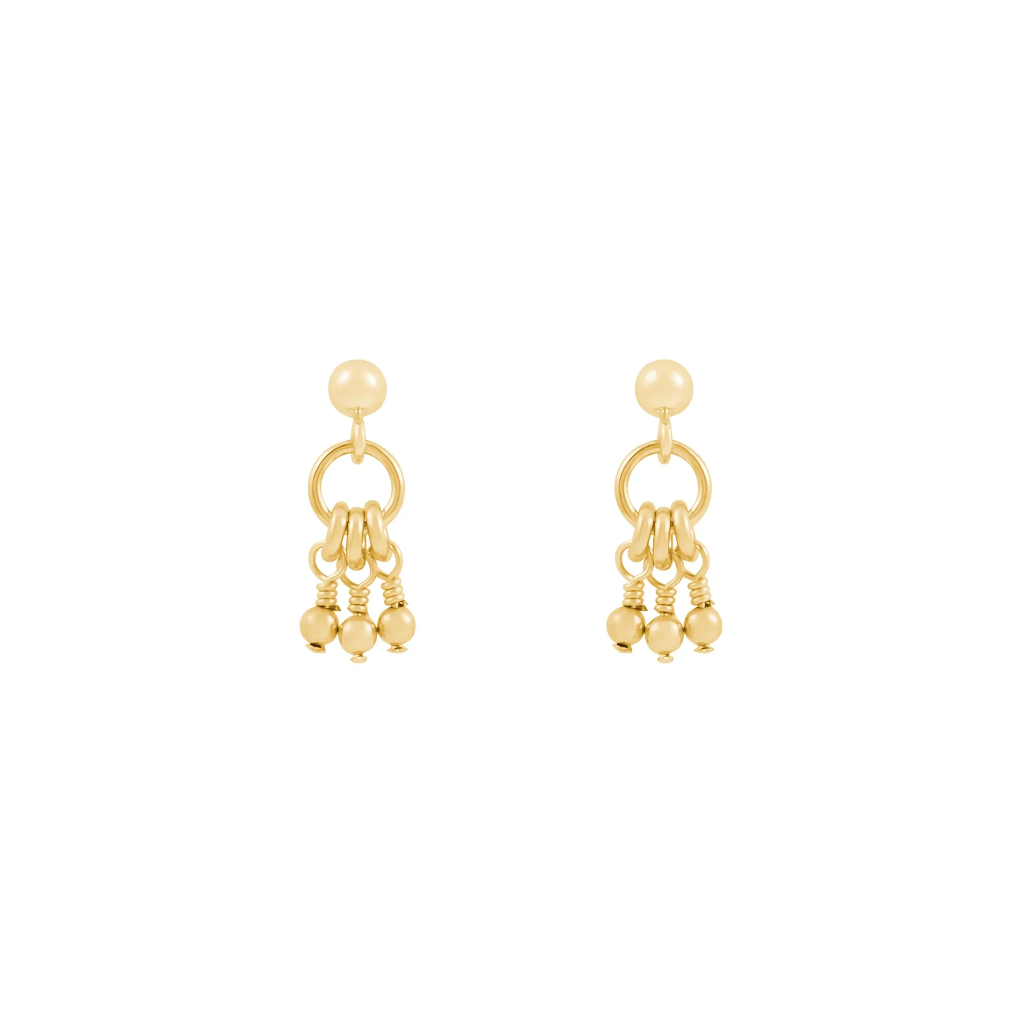 Mila Beaded Earrings - Gold