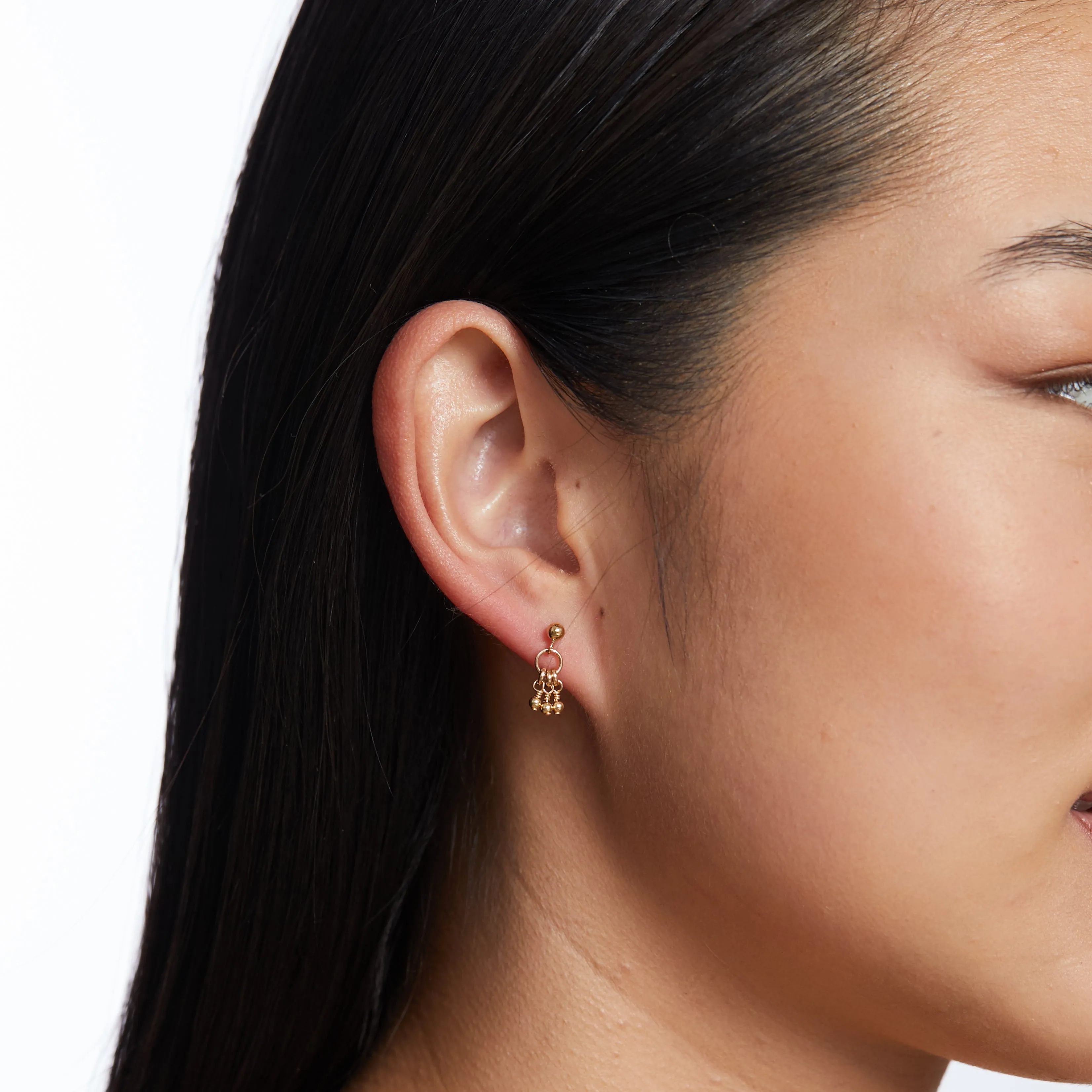 Mila Beaded Earrings - Gold