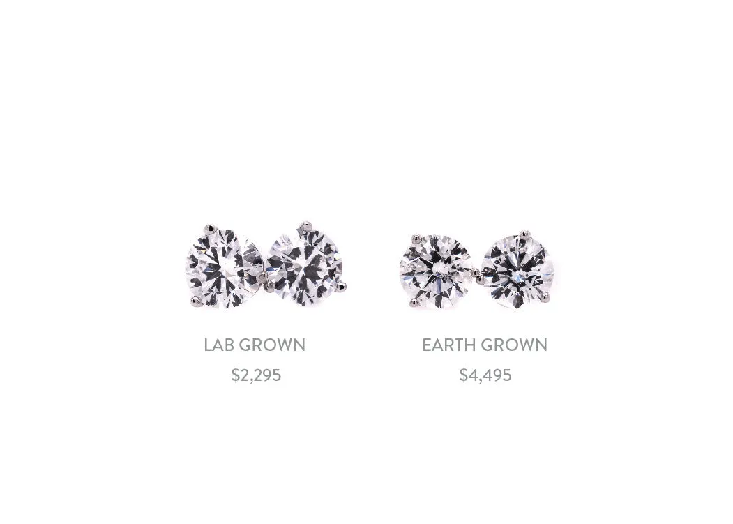 mined DIAMOND EARRINGS 1.00TCW