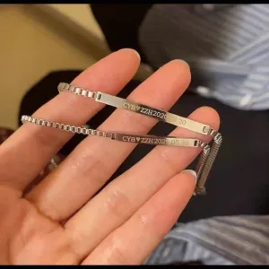 Minimalist Engraving Couple Bracelets