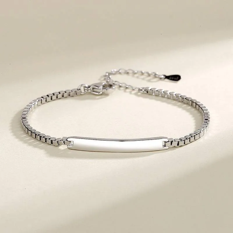 Minimalist Engraving Couple Bracelets