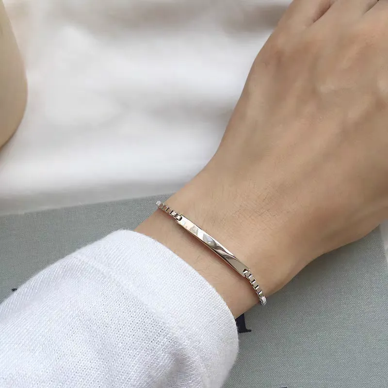 Minimalist Engraving Couple Bracelets