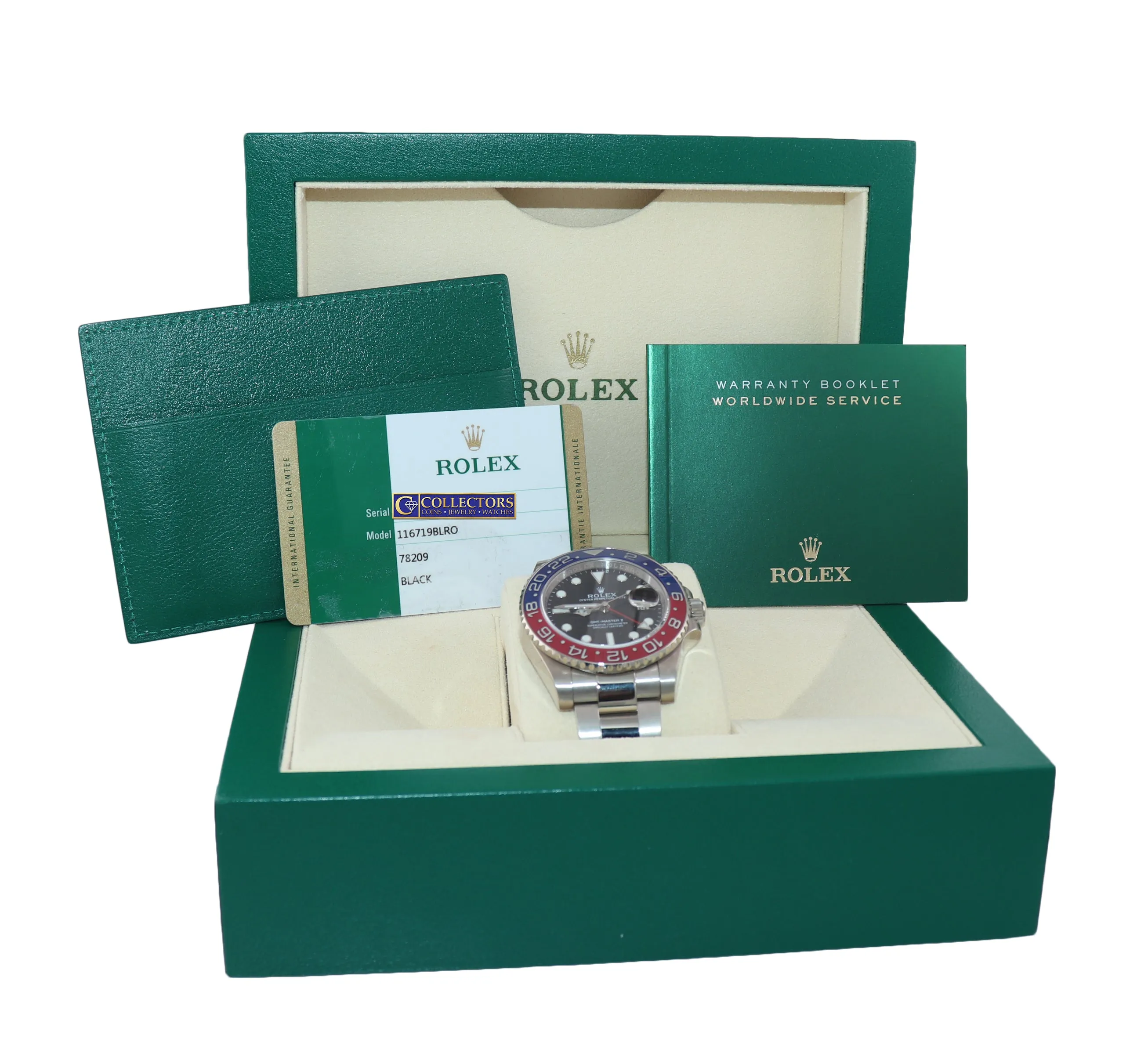MINT 2015 PAPERS Rolex GMT-Master II MK1 Pepsi 18K White Gold 116719BLRO Watch