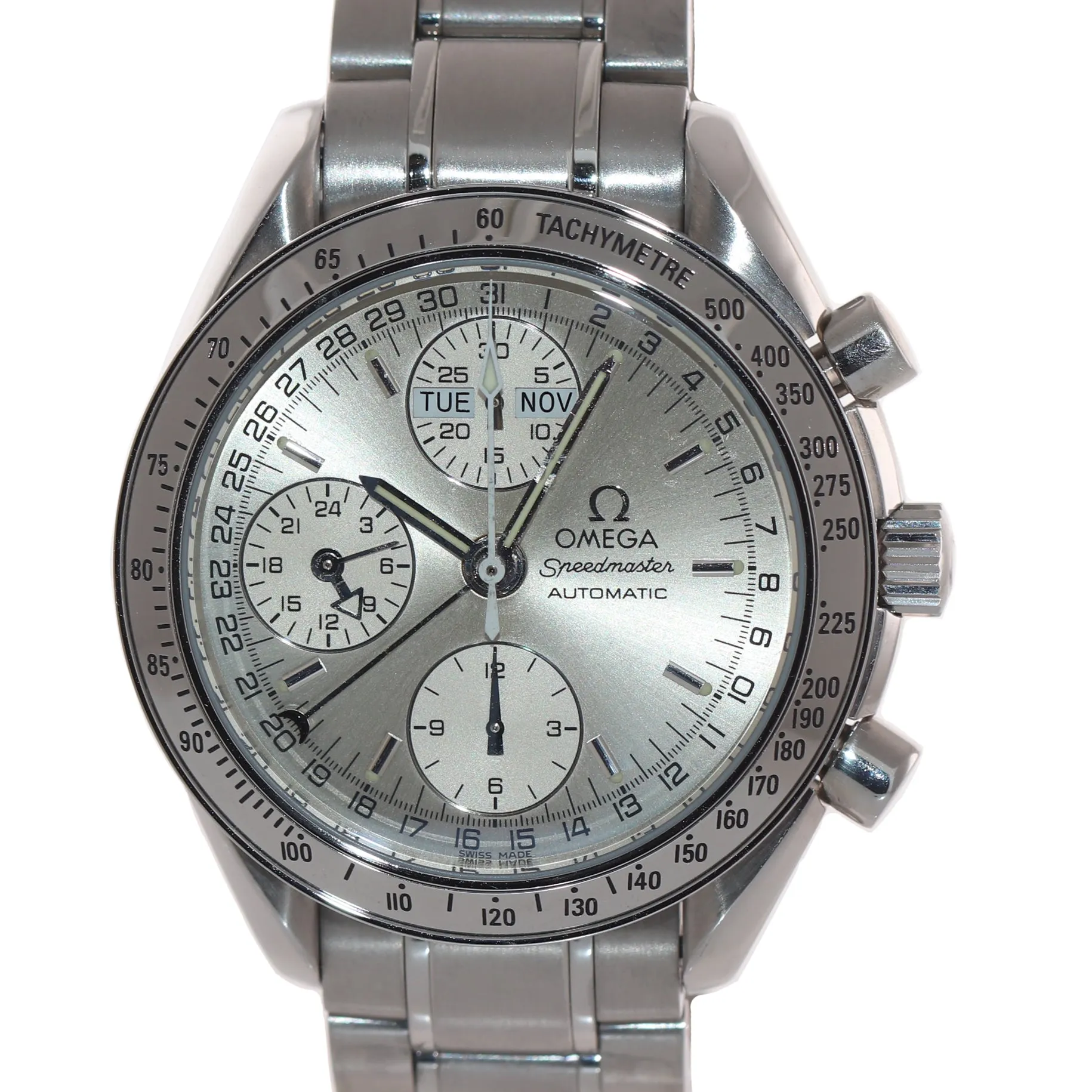MINT Omega Speedmaster Triple Day Date Steel Chronograph 3523.30 39mm Watch
