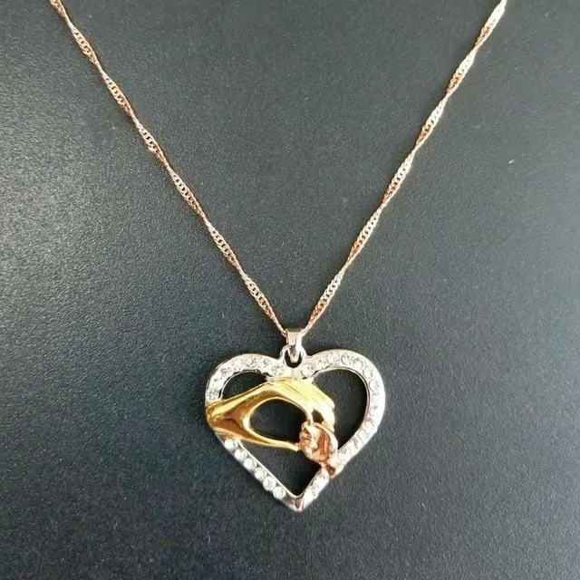 Mom & Baby Duo Heart Pendant