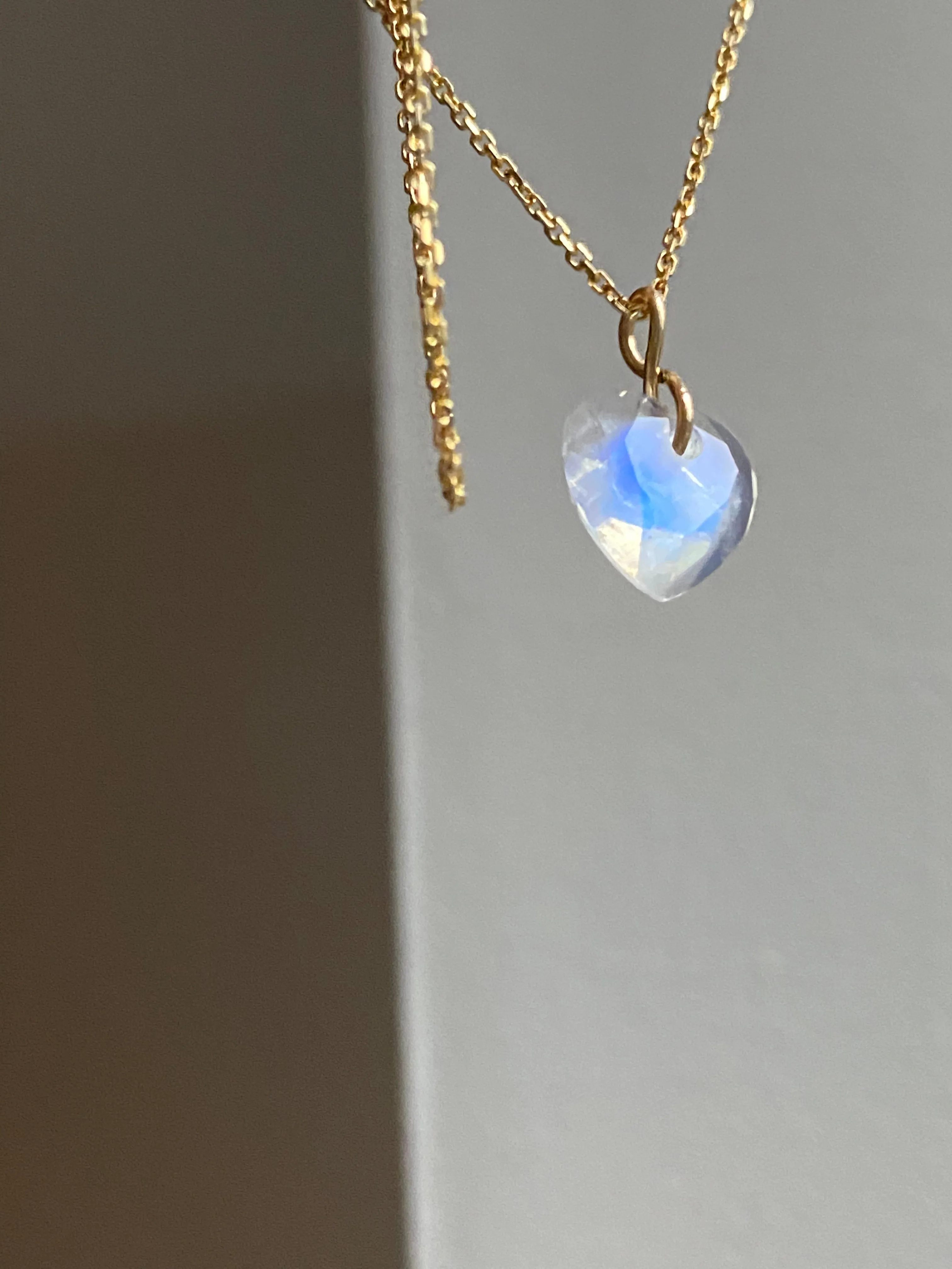 Moonstone Heart Necklace
