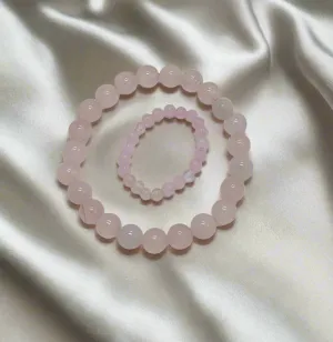 Mother & Child Matching Rose Quartz Bracelets