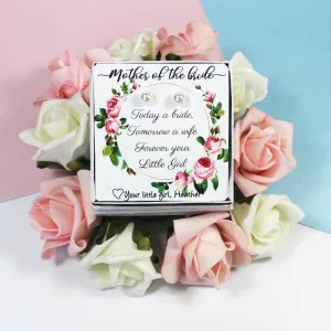 Mother of the Bride Gift - Sterling Silver and Pearl Stud Earrings