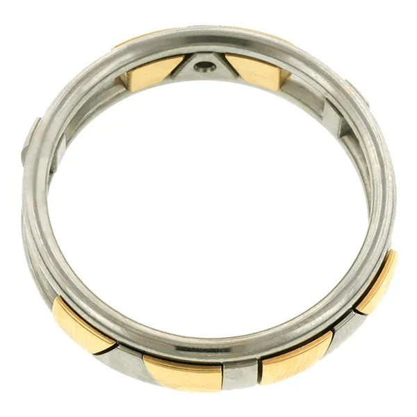 Moving Diamond Wedding Band
