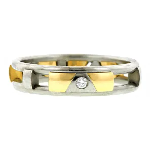 Moving Diamond Wedding Band