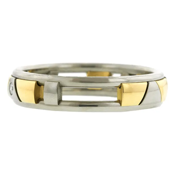 Moving Diamond Wedding Band