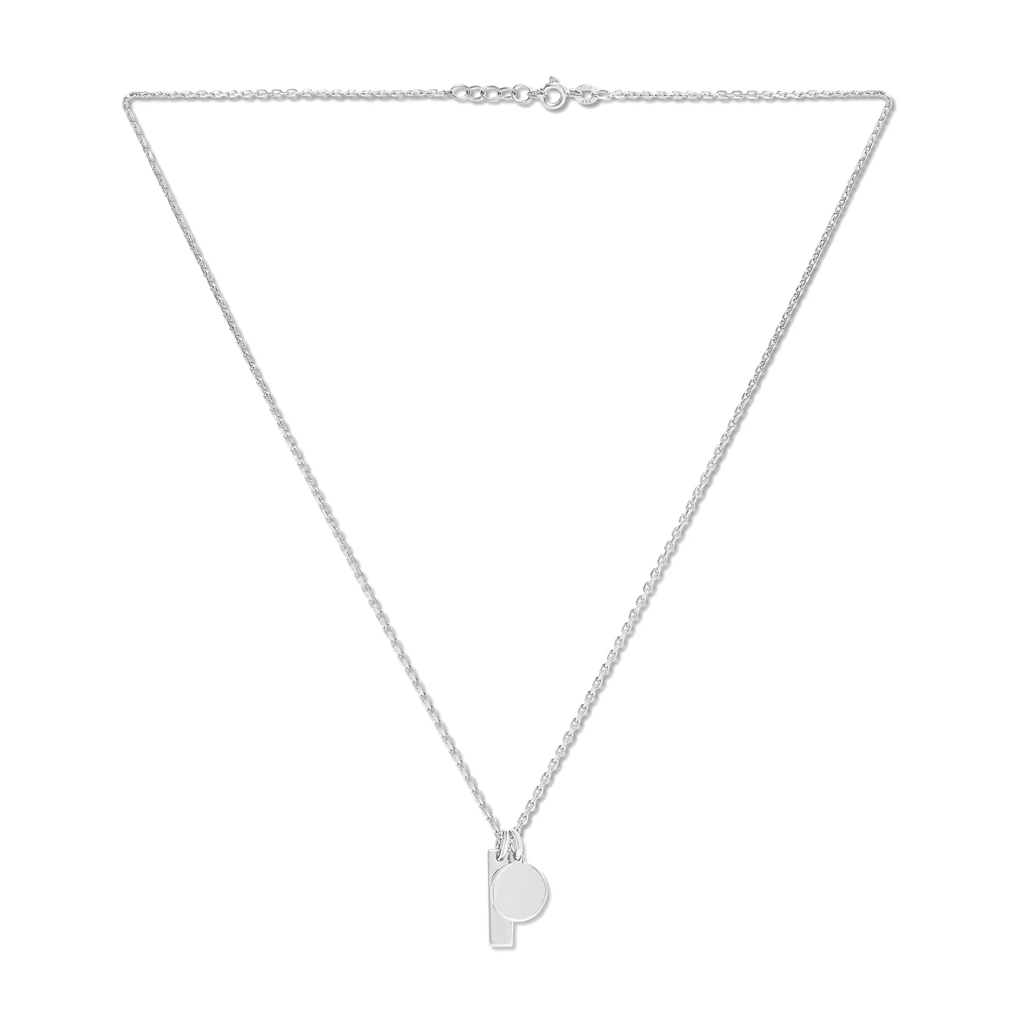 Mysha Personalized Disc and Bar Pendant