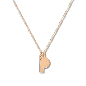 Mysha Personalized Disc and Bar Pendant