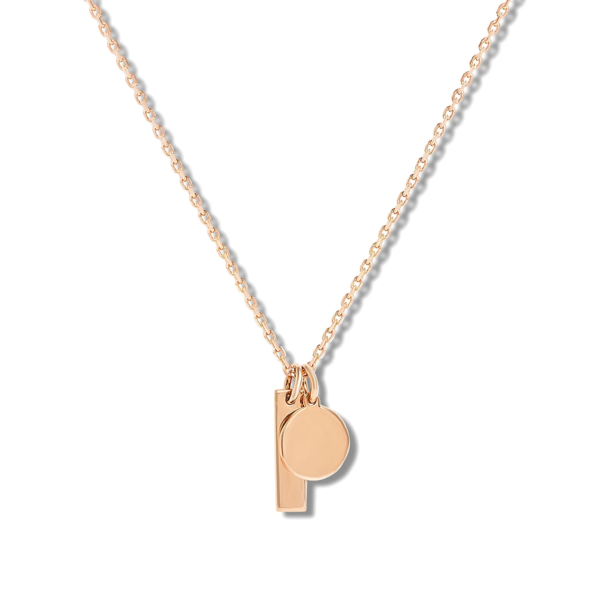 Mysha Personalized Disc and Bar Pendant