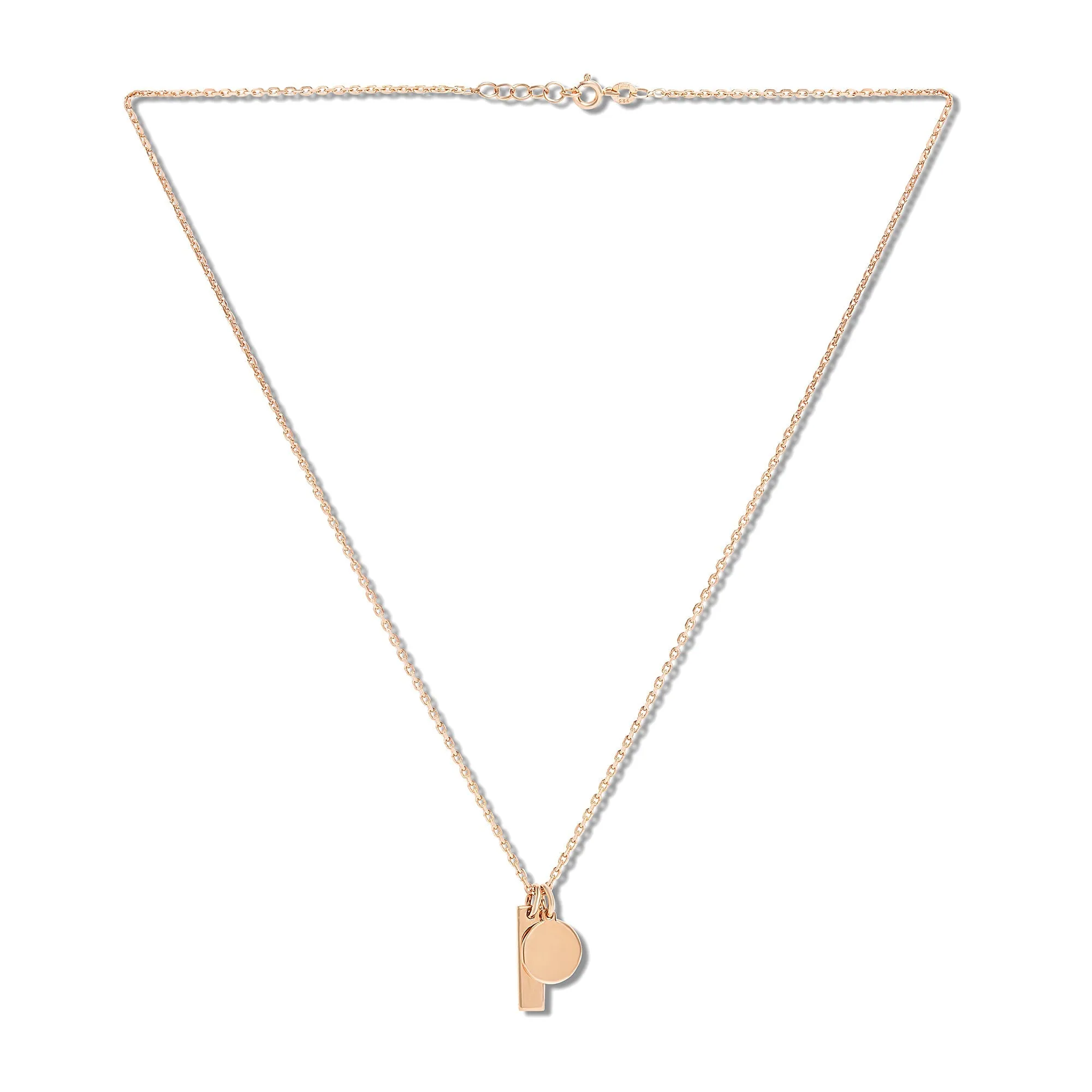 Mysha Personalized Disc and Bar Pendant