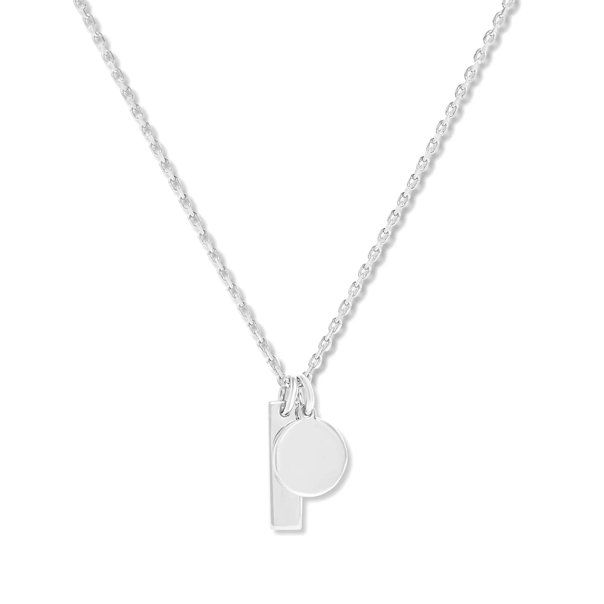 Mysha Personalized Disc and Bar Pendant