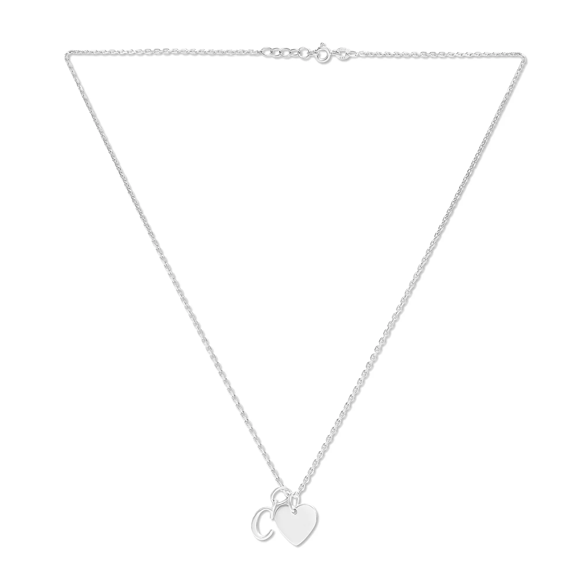 Mysha Personalized Eternal Heart Name and Initial Pendant