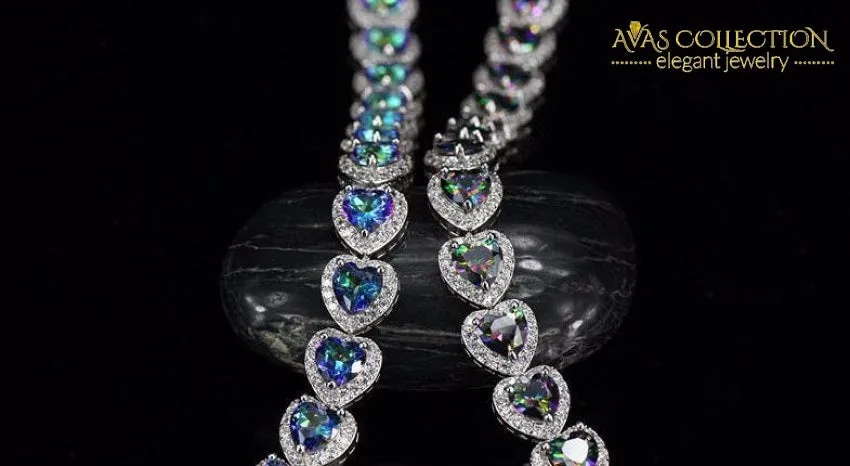 Mystic Light Blue Crystal Love / Avas Collection Bracelet