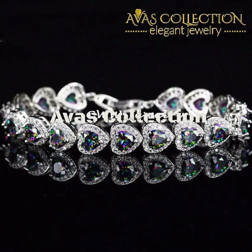Mystic Light Blue Crystal Love / Avas Collection Bracelet