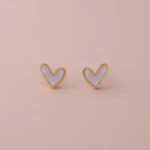 Nacre Heart Stud
