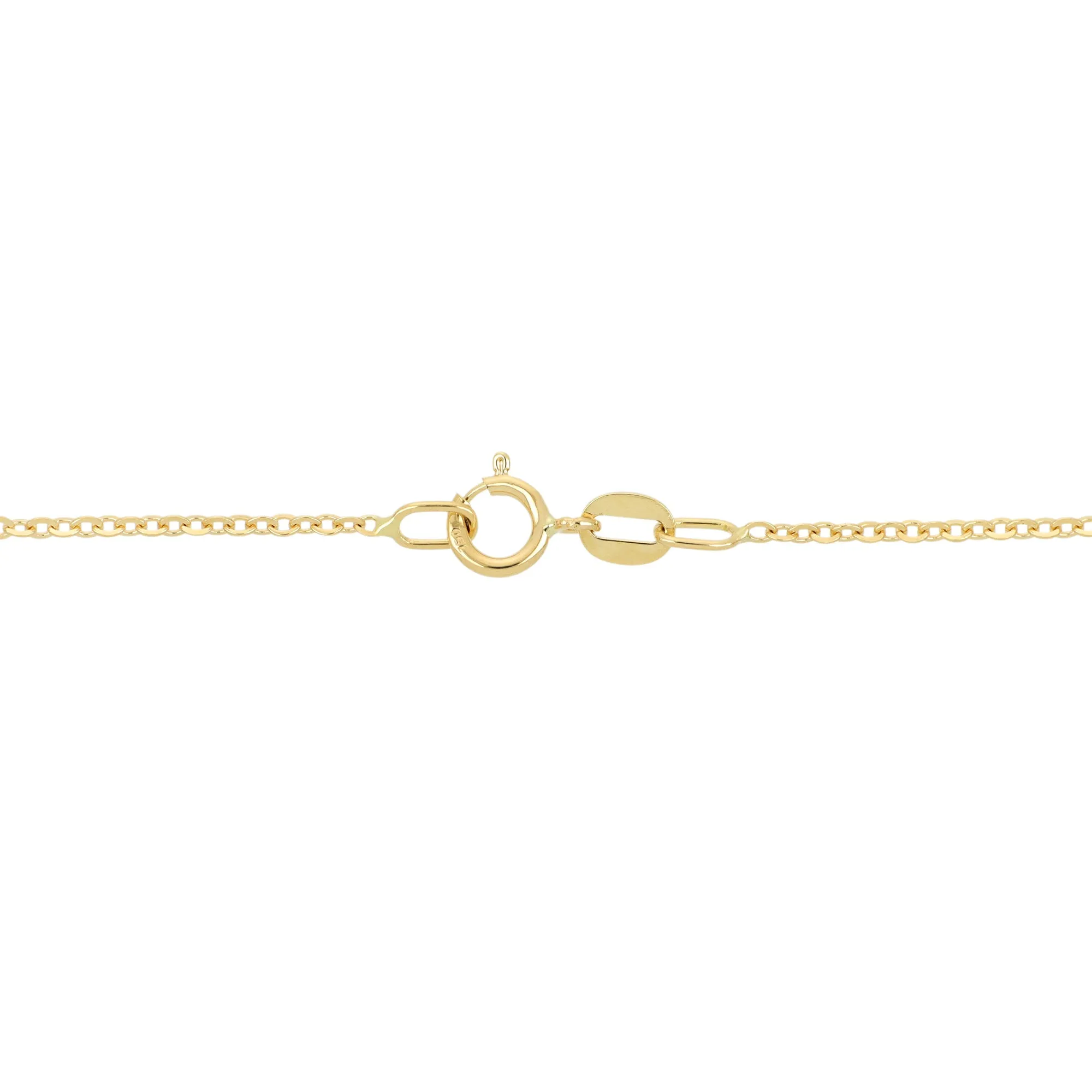 Necklace with heart, four-leaf clover and horn