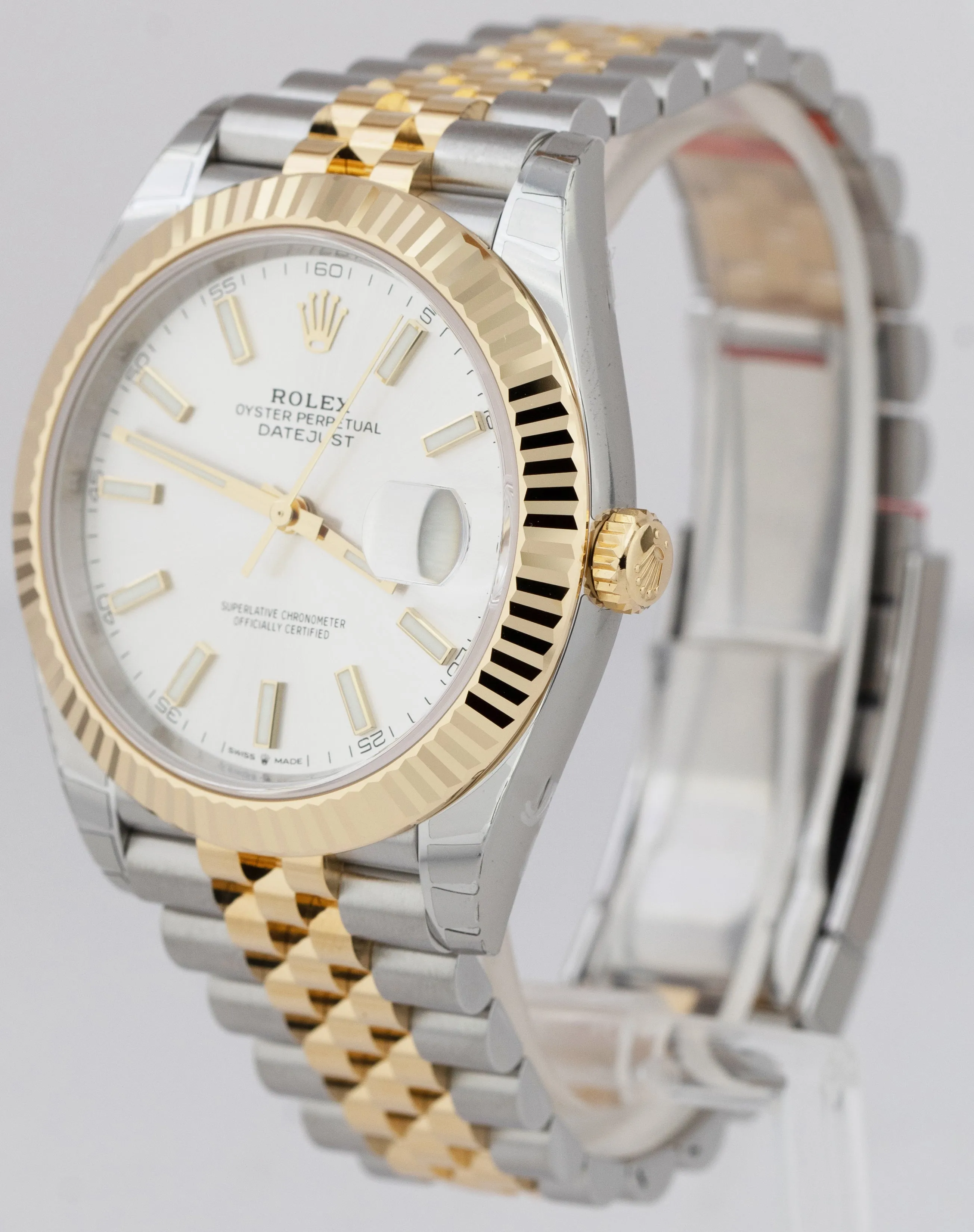 NEW STICKERED 2022 Rolex Datejust 41mm Silver Two-Tone Gold Jubilee Watch 126333