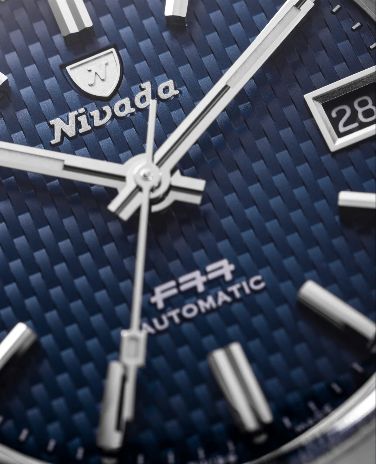 Nivada Grenchen F77 Blue With Date Men's Automatic Watch