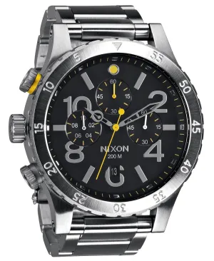 Nixon 48-20 Chrono Stainless Steel Black Dial Men's Watch Men's Watch A486-000