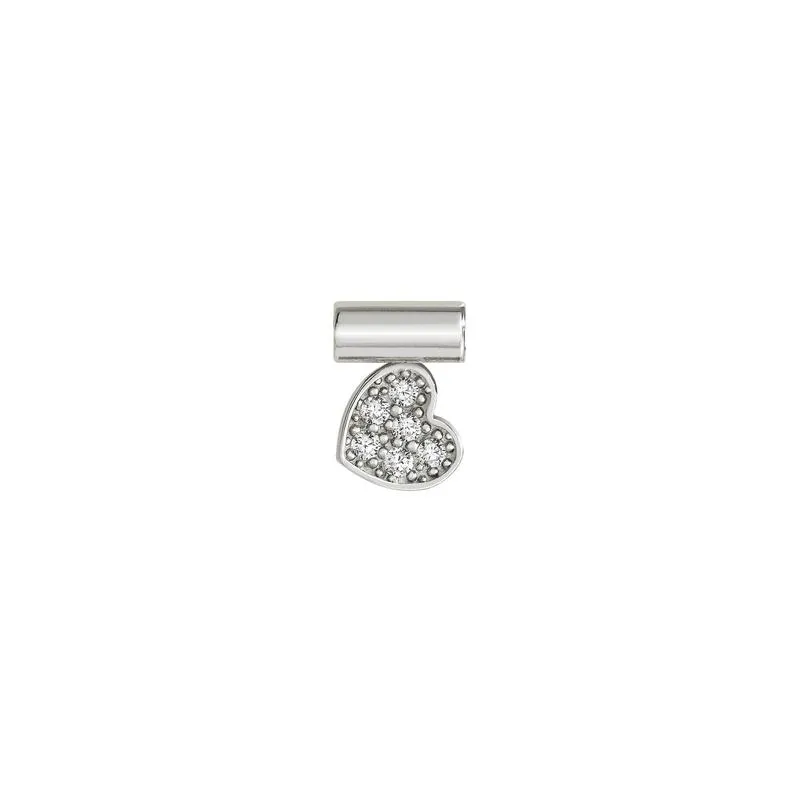 Nomination SeiMia Pendant, Pave Heart, Silver