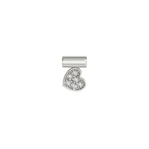 Nomination SeiMia Pendant, Pave Heart, Silver