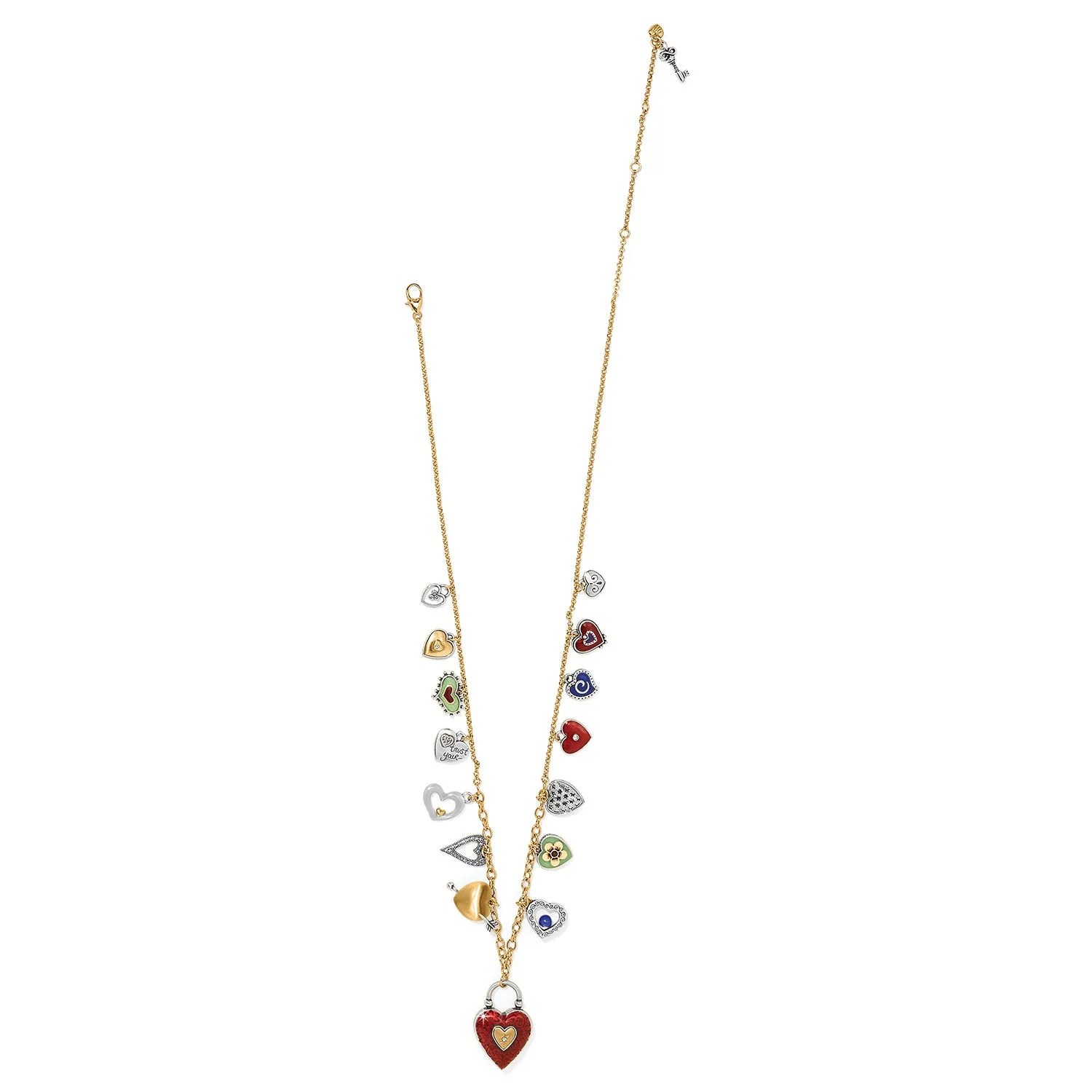 One Heart Color Charm Necklace